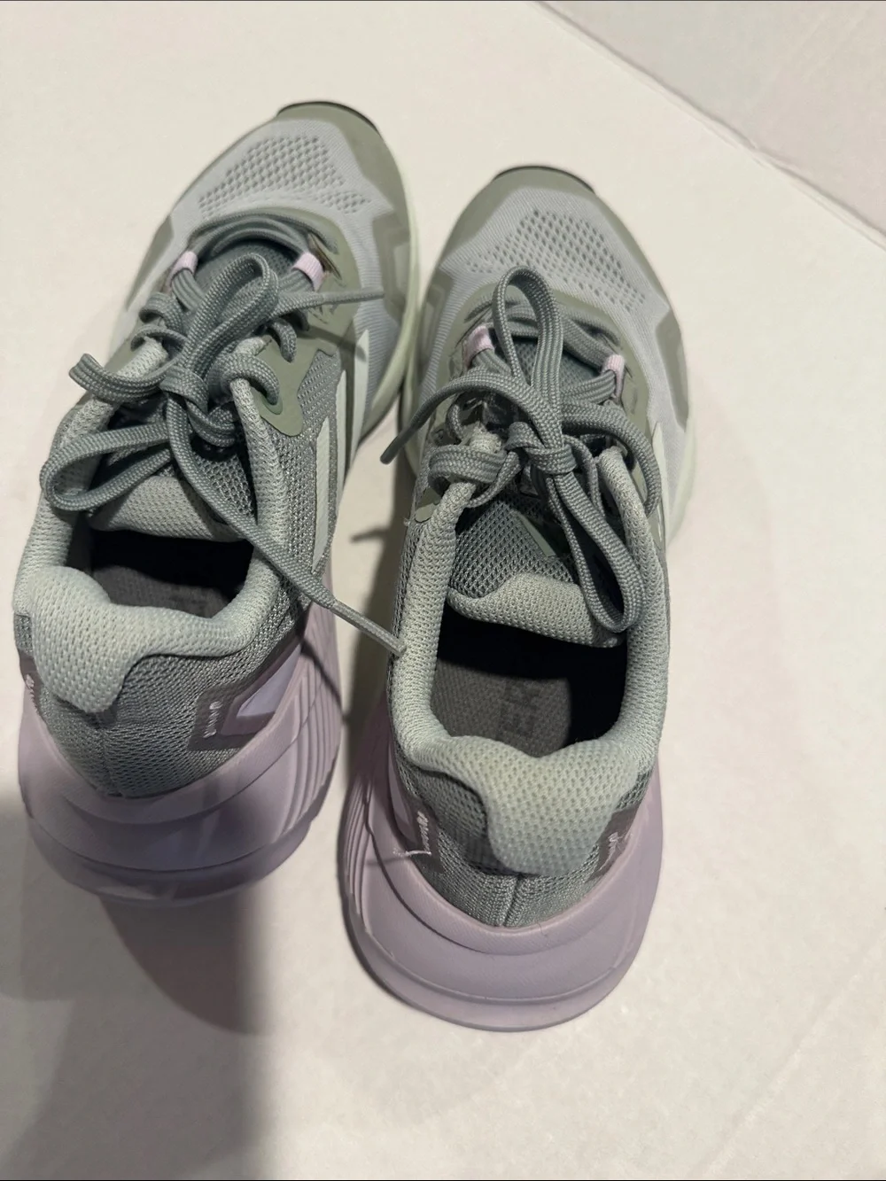Women's Athletic Adidas Sneakers in Sage Green and Lavender